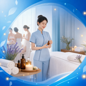 结婚当天伴娘集体上门 SPA